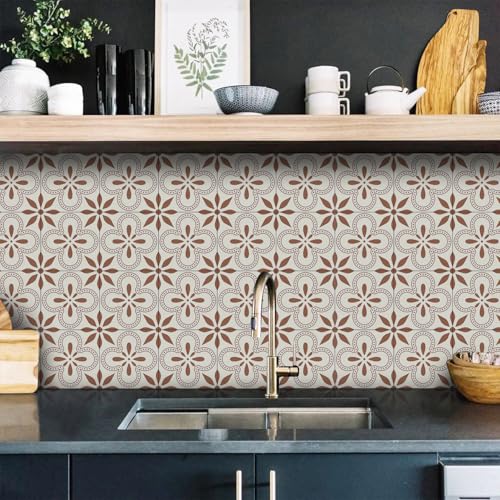 VICCI 24Pcs Peel and Stick Backsplash Tile Stickers 5.9x5.9 inch - color: Art-230, size: 5.9x5.9IN*24PCS