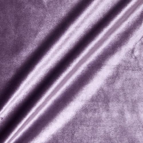 Velvet, Heavy Weight Upholstery, 59" Wide Luxurious Upholstery Royal Velvet Fabric by The Yard, (Lilac) - color: Lilac