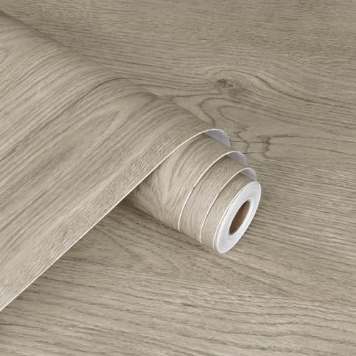 WESTICK Light Wood Contact Paper Brown Wood Grain Wallpaper Peel and Stick Countertops Waterproof Wood Countertop Contact Paper for Kitchen Island Table Cabinets Dresser Desk Shelf Liner 15.8" x 78" - color: 5.brown, size: 15.8" x 78"