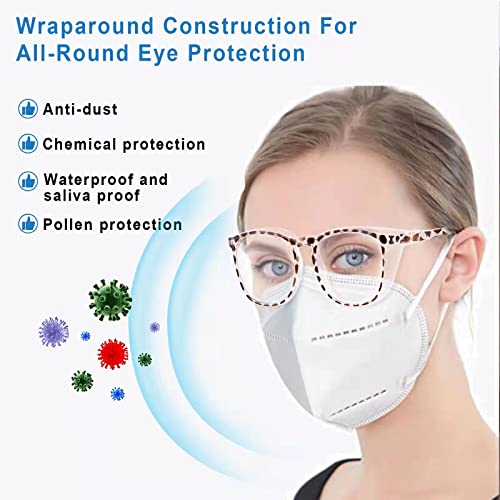 SQIMZAR Safety Glasses Goggles For Women Nurses Protective Eyewear,Anti Fog Safety Goggles - color: Clear