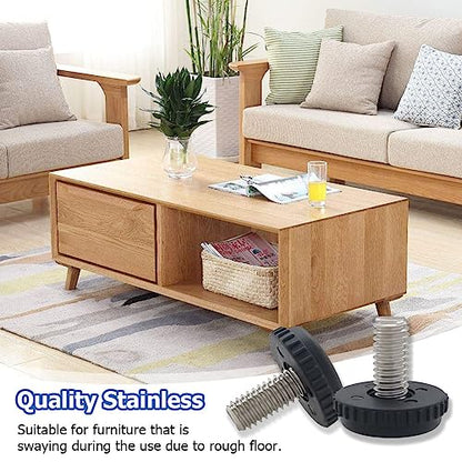 Hooshing 10PCS 5/16-18 Stainless Steel Adjustable Furniture Levelers Feet - size: 5/16"-18