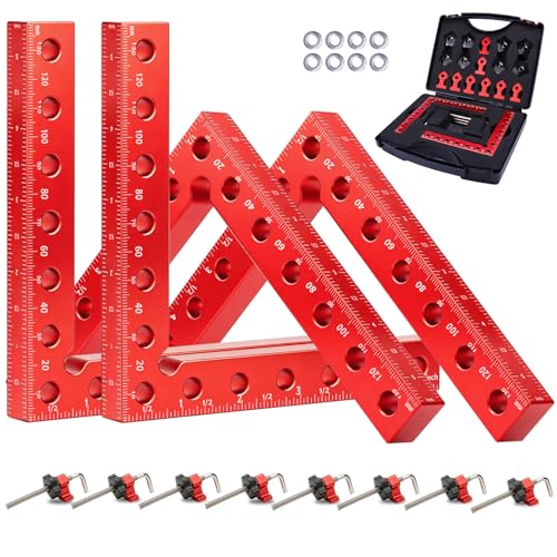4PCS 5.5" 90° CNC Aluminum Corner Clamps for Woodworking - size: 4x 5.5"