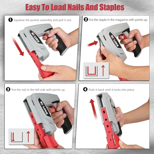 KITLUCK 4V Electric Staple Gun, 2-in-1 Cordless Stapler & Brad Nailer Gun - size: Staple Gun