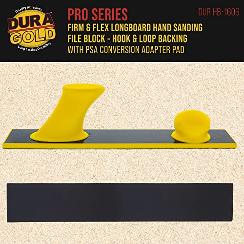 Dura-Gold Firm & Flex Longboard Hand Sanding File Block Hook & Loop Backing - style: Firm & Flex