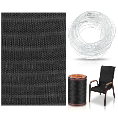 SmoothNovelty 3 Pcs Black Patio Chair Replacement, 59 x 79 Inch - color: Black, size: 59 x 79 Inch