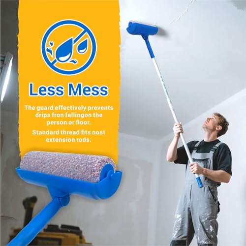 Nichiyo 10" Ceiling Paint Roller with Shield, Drip-Resistant - color: EL01142