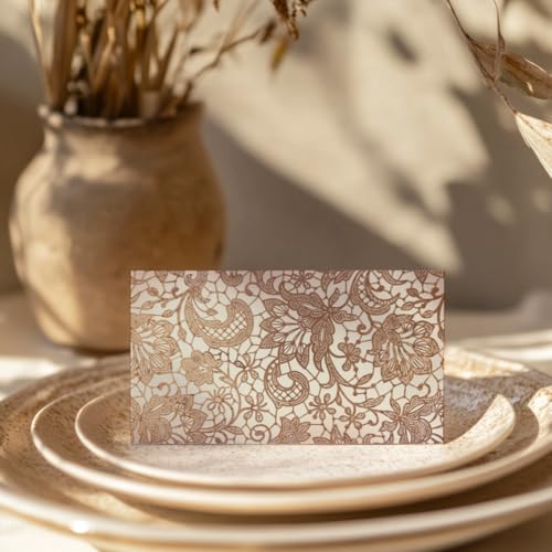 3 Sheets Vintage Golden Lacework Rub on Transfer for Craft 12×6in