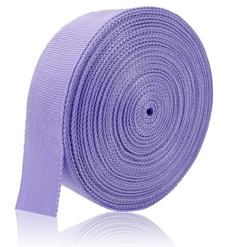 ZHFMILY 1 1/2 inch Polyprorylene Webbing Straps 12 Yards - color: Lavender