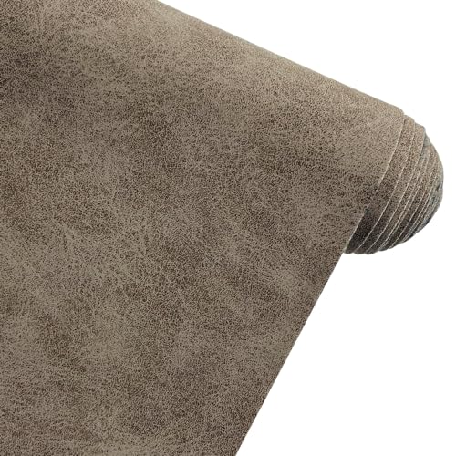XHT 30 x 135 cm Suede PU Faux Leather Fabric, Soft Smooth Crafts Synthetic Fabric for DIY Handicraft Wallets Bags Making, Dark Tan - color: Dark Tan
