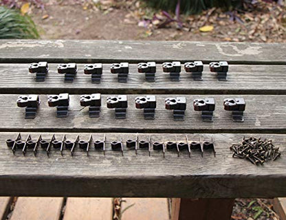 Double Roller Catch with High Feet Copper, Steel Latch 1.9"L with Screws for Cabinet Cupboard Closet Door, Metal Hardware (Set of 16) - color: Copper