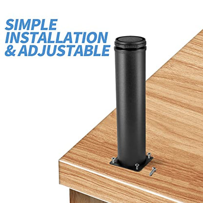 Stainless Steel Adjustable Furniture Legs 8 Inch - Black - 4pcs - color: Black, size: 8"