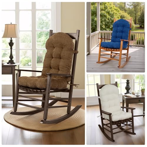 Rocking Chair Cushion 44x19x4 Non-Slip Indoor Adirondack Chair pad - color: Indoor Brown