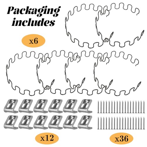 6 Pack 23" Sofa Chair Upholstery Spring Replacement for Furniture Sofa Couch Recliner Chair Glider Rocker