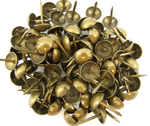 C.S. Osborne Natural French Nail Tacks Antique Brass 100pk