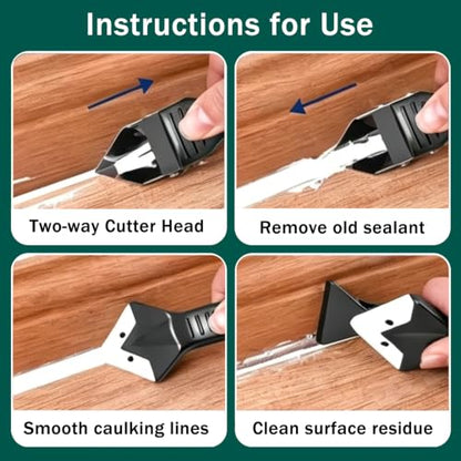 Silicone Caulking Tool 3-in-1 Grout Removal Tool