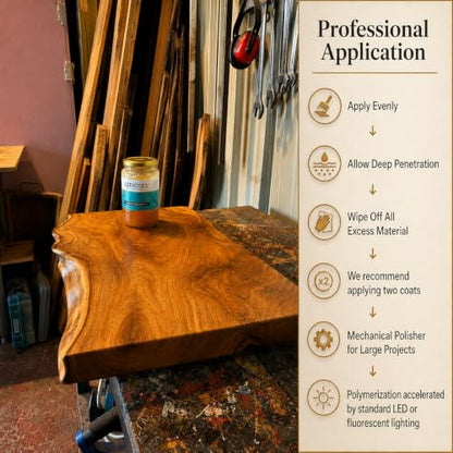 LEDICODE Advanced Polymer Wood Finish & Sealer, Plant-Based, 620ml - size: 620ml/ 20.9 Fl Oz