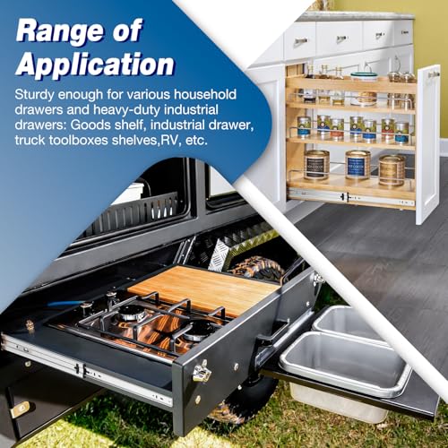 YENUO Heavy Duty Soft Close Drawer Slides Full Extension 12-32 Inch 145 Lb - size: 22 Inch