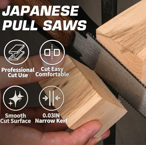 Japanese Flush Saw, 6 In Ryoba Hand Pull Saw of 17/20 TPI Professional Rip, Cross & Flush Cut Tool to Help Carpenter for achieve Soft Hard Woods Cutting Quickly Accurately Without Scratches - style: 6 Inch (150mm) Flush Cut Saw