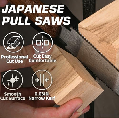 Japanese Flush Saw, 6 In Ryoba Hand Pull Saw of 17/20 TPI Professional Rip, Cross & Flush Cut Tool to Help Carpenter for achieve Soft Hard Woods Cutting Quickly Accurately Without Scratches - style: 6 Inch (150mm) Flush Cut Saw