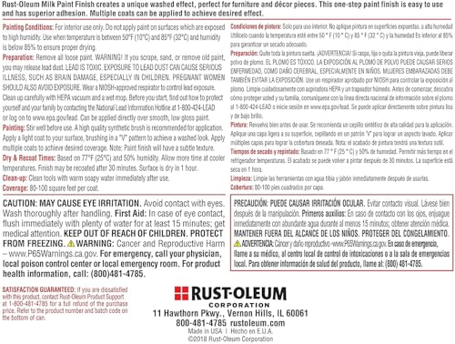 Rust-Oleum 331049-2PK Milk Paint Finish, Quart, Classic White, (Pack of 2) - color: Classic White, size: Quart (Pack of 2)