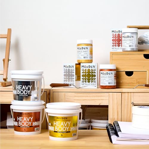 MEEDEN Metallic Copper Acrylic Paint: 1L /33.8oz Copper Paint Gloss Finish - color: Copper, size: 33.8 Fl Oz (Pack of 1)
