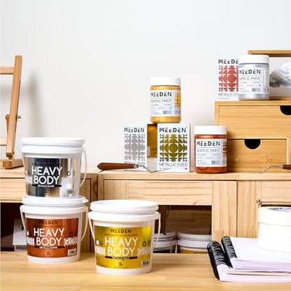 MEEDEN Metallic Copper Acrylic Paint: 1L /33.8oz Copper Paint Gloss Finish - color: Copper, size: 33.8 Fl Oz (Pack of 1)