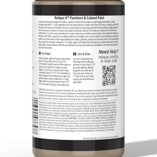 Retique It Chalk Furniture Paint by Renaissance DIY, Poly Kit, 12 FrenchBeige, 32 Ounces