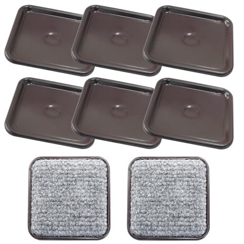 Piutouyar 8 Pcs Furniture Sliders, 2.5 x 2.5 Inch ID Moving Pads Sliders