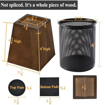 Wood Bed Risers (4 inch Pyramid) - size: 4 inch Pyramid
