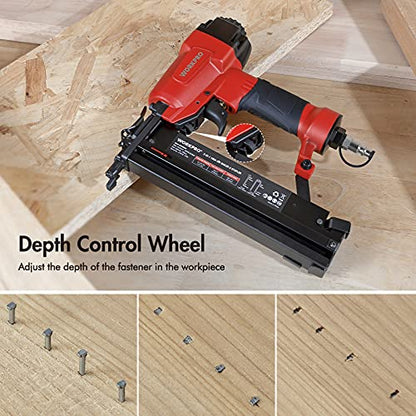 WORKPRO 2-in-1 Pneumatic Brad Nailer/Staple Gun, 18 GA