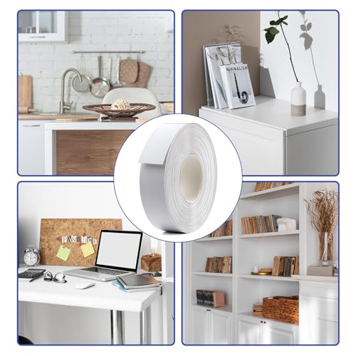 PVC Edge Banding 2 inch x 50ft Veneer Edge Banding White with Hot Melt Adhesive Pre - glued Iron on Edging Tape Trim for Cabinet Plywood Repairs and Furniture Restoration - size: 2 inch x 50ft