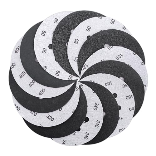 VIBRATITE 70PCS 5 Inch Hook & Loop Sanding Discs, 8 Holes 60-400 Grit - size: 5 Inch 8 Hole (60-400 Grit)