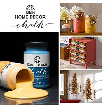 FolkArt Home Décor Chalk Finish Acrylic Paint, 8oz, 8 ounce, Blue Chill - color: Blue Chill