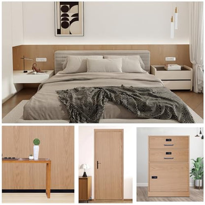 Wood Grain Contact Paper Peel and Stick Wallpaper Self Adhesive Wall Paper for Furniture Countertop Drawer Shelf Liner Cabinet Waterproof Easy to Clean11.8" X 78.7" - color: Teak, size: 11.8"W x 78.7"L