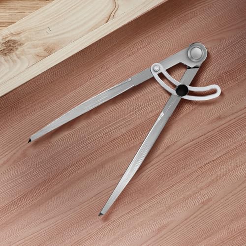 6 inch Metal Compass Scribe, Alloy Professional Woodworking Compass with Wing - size: 6 inch without pencil holder