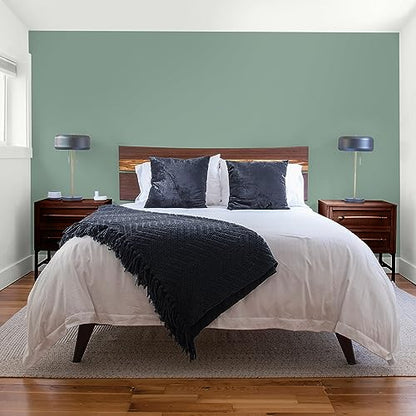 Glidden Total Interior Wall Paint & Primer All-in-One, Paradise Found/Green, Flat, 1 Gallon - color: Paradise Found, size: 128 Fl Oz (Pack of 1)
