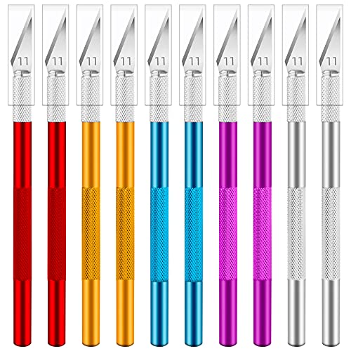 JETMORE 10 Pack Exacto Knife Set, Precision Exacto Knife for Crafting - color: Multicolored, size: 10 Pack