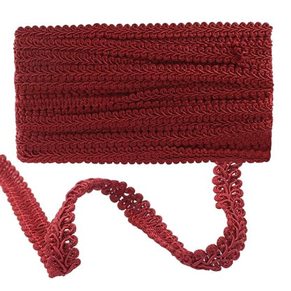 Gimp Braid Trim, Burgundy, 1/2 Inch, 14 Yards - color: Burgundy