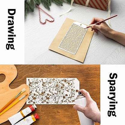 8 Pieces Stencils for Crafts, Leopard Brick Dot Layering Stencils - style: 8 Layering