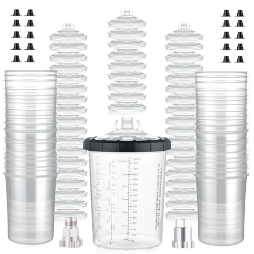 AEROPRO Tools Disposable Paint Cups Liners and Lid System 50pk,28oz - size: 28 oz (Large)