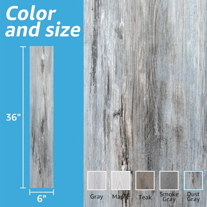 Art3d Wood Textured Peel and Stick Vinyl Floor Tiles, 40-Pack, Dust Grey - color: Dust Grey