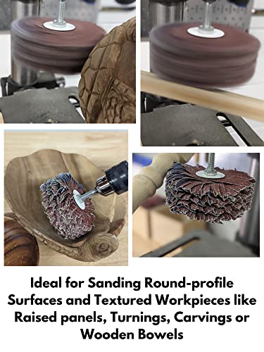 4in Sanding Mop Kit for Drill, Flap Wheel Sander Stars 80 120 240 Grit 3pk - style: 80 | 120 | 240 Grit
