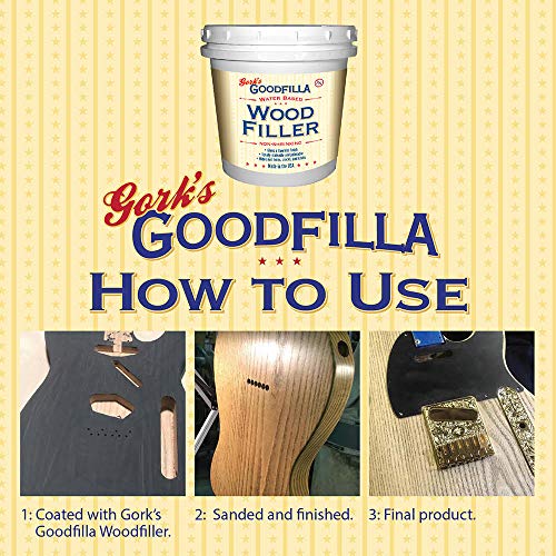 Goodfilla Red Oak, 1 Gallon (13.5lbs) Wood and Grain Filler, Stainable, Sandable, Zero Waste, Non-Toxic, USA Made - color: Red Oak, size: Gallon