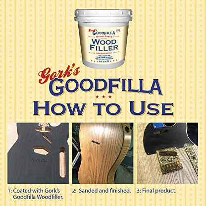 Goodfilla White Oak, 8 oz, Wood and Grain Filler, Stainable, Tintable, Sandable, Zero Waste, Non-Toxic, USA Made - color: White Oak, size: 8 oz