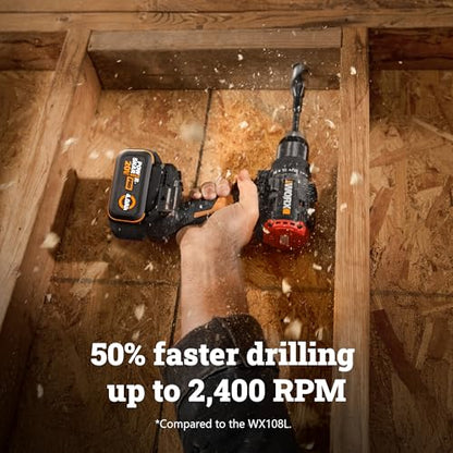 WORX Cordless Drill Driver, 20V 1/2-Inch Brushless, WX109L.1 - style: Cordless Drill Driver, 20V 930