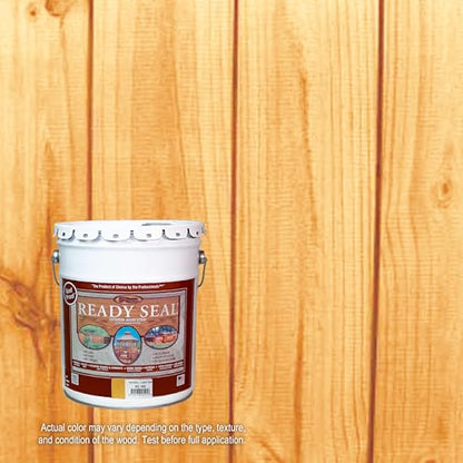 Ready Seal 7966104 5 gal Pail Exterior Wood Stain & Sealer, Light Oak - color: Light Oak, size: 5 Gallon
