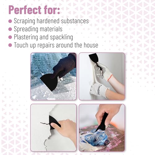 Bates- 9 Inch Paint Roller Kit, 17 pcs, Plastic Paint Tray, Clear Disposable Tray Liners, 4" & 9" Roller Frame, Roller Covers 4" & 9", Angle Brush, Plastic Scrappers, Can Opener and Stirring Rod
