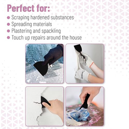 Bates- 9 Inch Paint Roller Kit, 17 pcs, Plastic Paint Tray, Clear Disposable Tray Liners, 4" & 9" Roller Frame, Roller Covers 4" & 9", Angle Brush, Plastic Scrappers, Can Opener and Stirring Rod