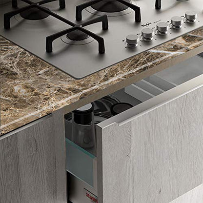 Dark Brown Marble Paper Thick Glossy Countertop Contact Paper for Kitchen Bathroom Self Adhesive Waterproof Granite Wallpaper Stick and Peel Counter Top Laminant Marble Vinyl Countertop Wrap - color: Dark Brown, size: 16" x 197"