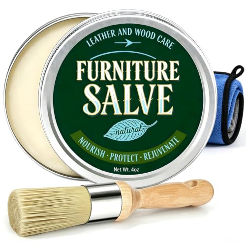 Furniture Salve for Wood and Leather - Polisher, Moisturizer, Restorer